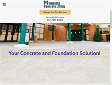 Tablet Screenshot of mnconcretelifting.com